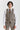 Chaleco Harris de tweed marrón con estampado de espiga para hombre