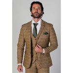 Harris - Blazer de tweed marrón para hombre