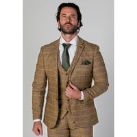 Harris - Blazer de tweed marrón para hombre