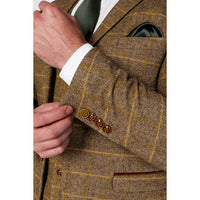 Harris - Blazer de tweed marrón para hombre