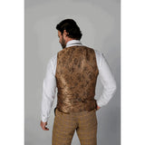 Traje de tres piezas de tweed marrón para hombre de Harris con estilo clásico vintage.
