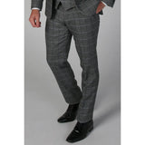 Harris - Pantalones de tweed gris para hombre