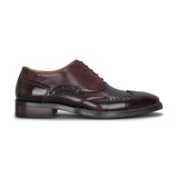 Harry - Zapatos brogue de charol color vino para hombre