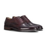 Harry - Zapatos brogue de charol color vino para hombre
