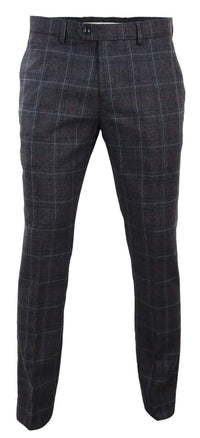 Harvey - Pantalones de hombre a cuadros color carbón
