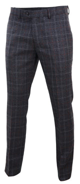 Harvey - Pantalones de hombre a cuadros color carbón