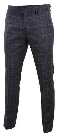 Harvey - Pantalones de hombre a cuadros color carbón