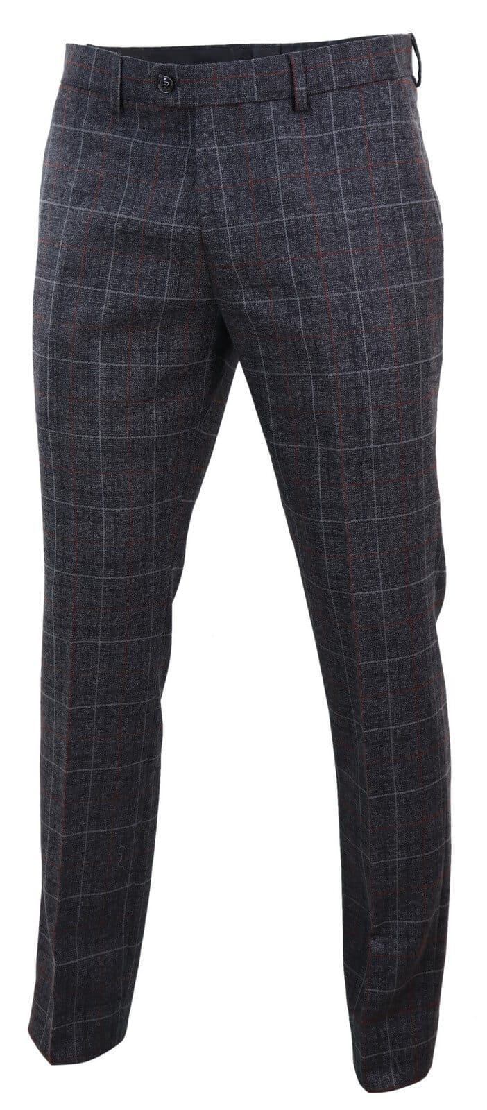 Harvey - Pantalones de hombre a cuadros color carbón