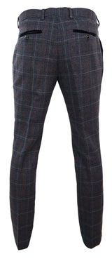 Harvey - Pantalones de hombre a cuadros color carbón