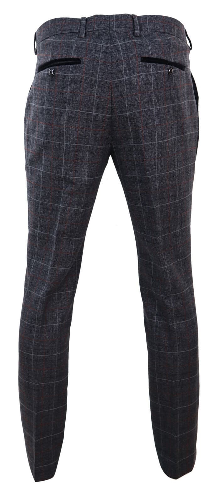Harvey - Pantalones de hombre a cuadros color carbón