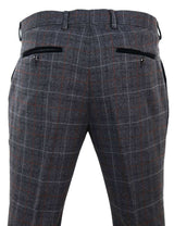 Harvey - Pantalones de hombre a cuadros color carbón