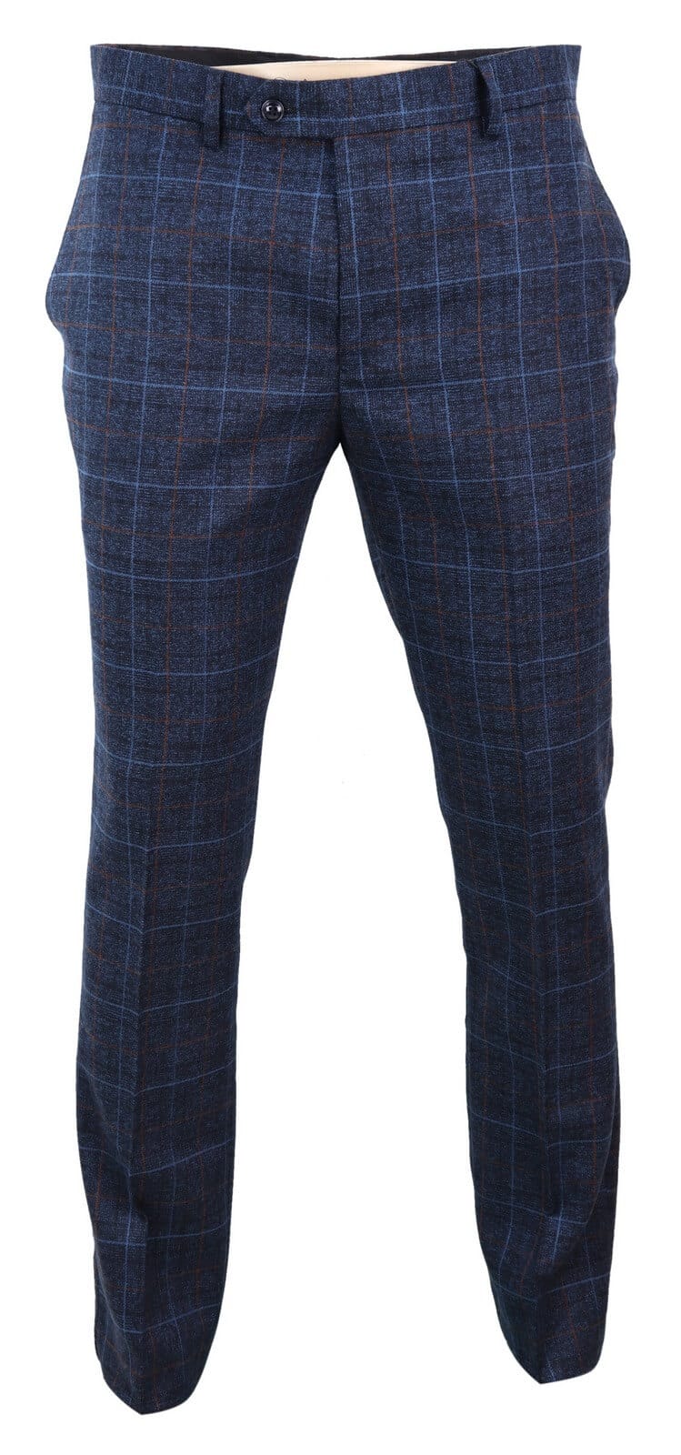 Harvey - Pantalón de cuadros azul marino para hombre