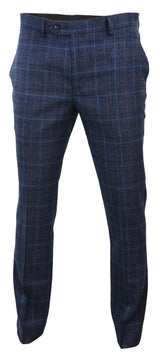 Harvey - Pantalón de cuadros azul marino para hombre