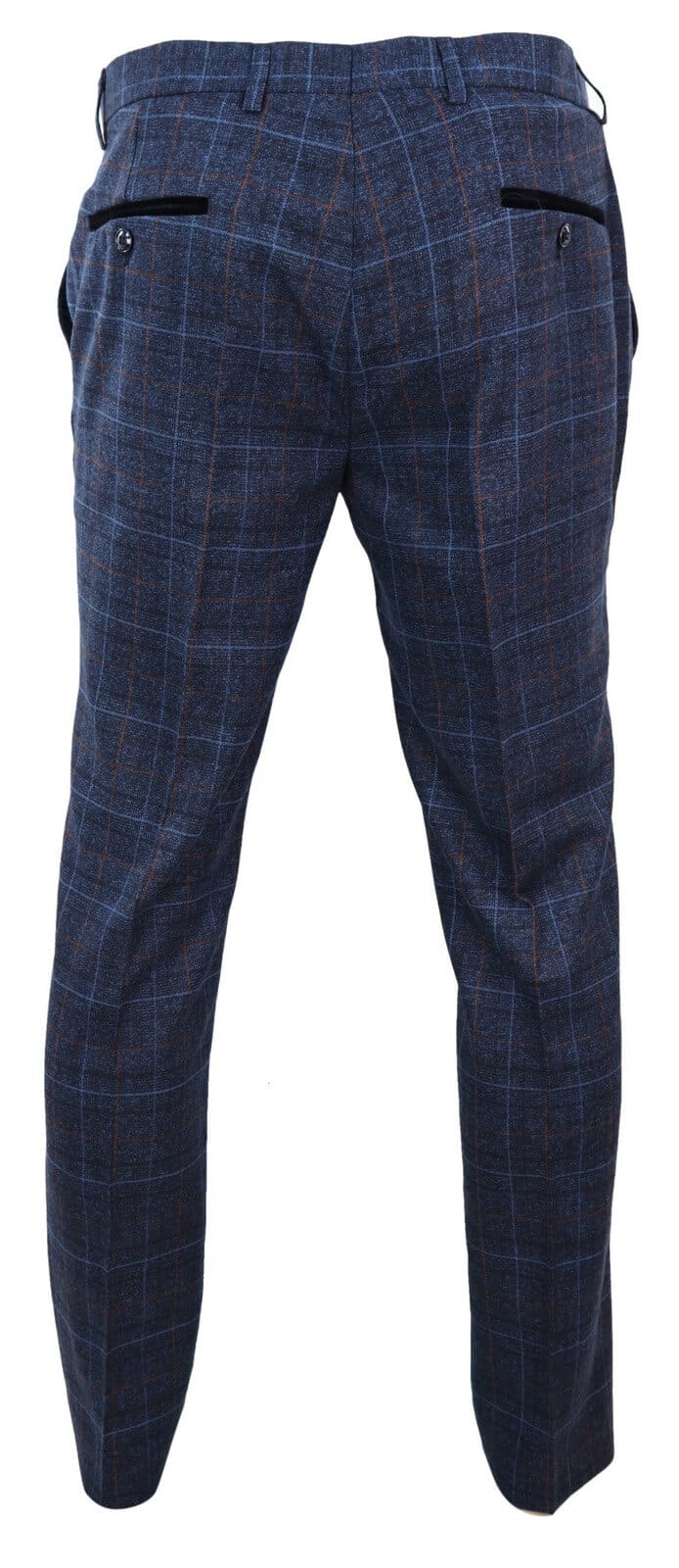 Harvey - Pantalón de cuadros azul marino para hombre