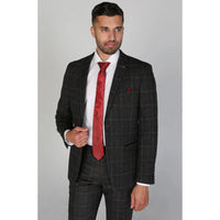 Harvey - Blazer de cuadros color carbón para hombre