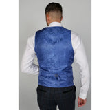 Harvey - Chaleco de cuadros azul marino para hombre