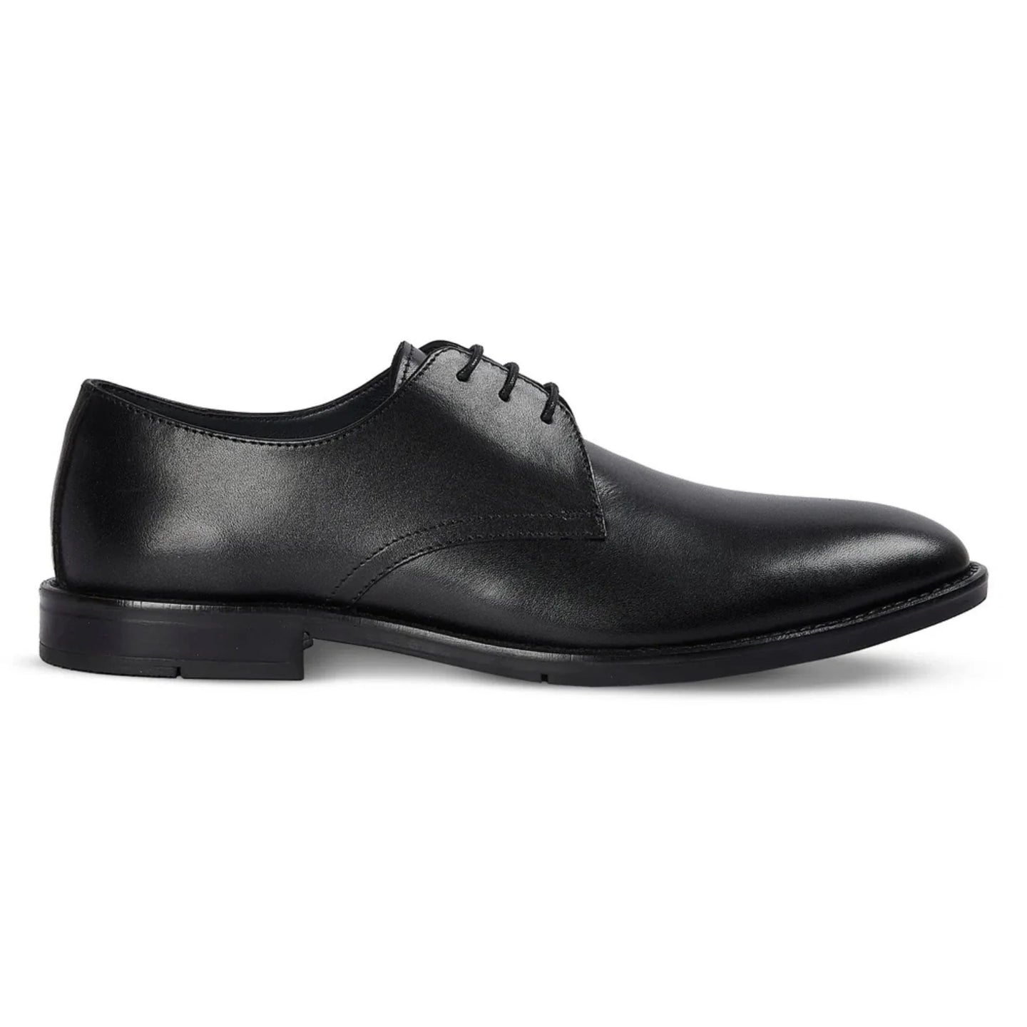 Henley - Zapatos Derby clásicos negros de punta lisa para hombre
