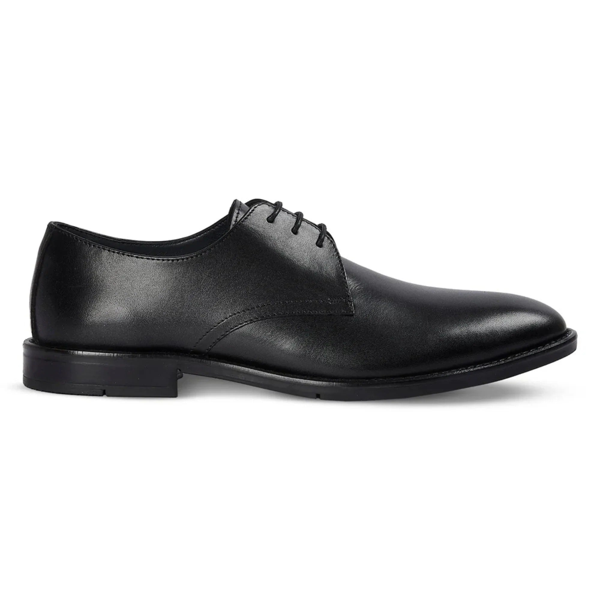 Henley - Zapatos Derby clásicos negros de punta lisa para hombre