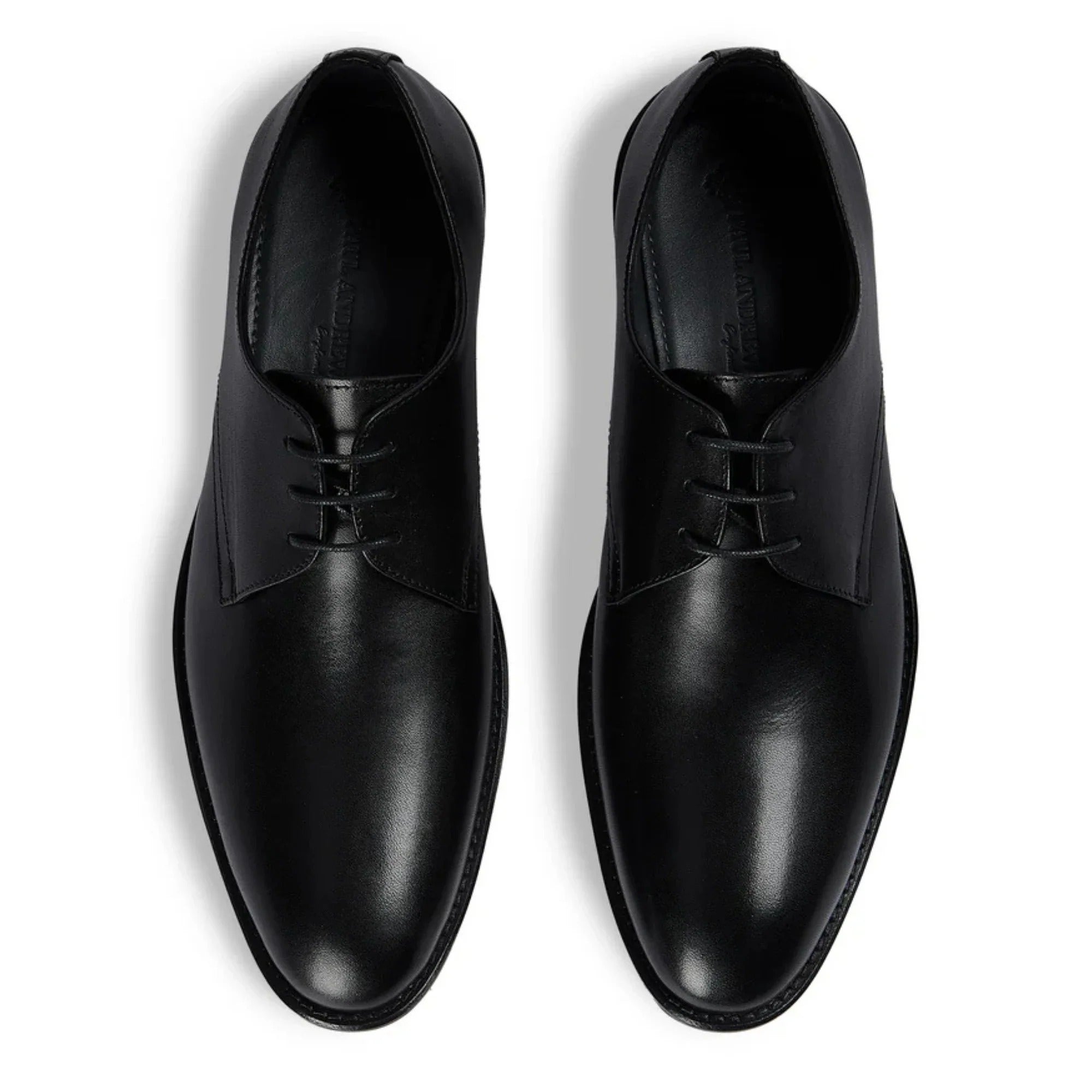 Henley - Zapatos Derby clásicos negros de punta lisa para hombre