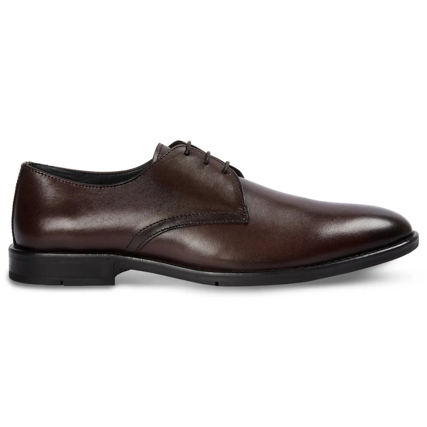 Henley - Zapatos Derby clásicos de punta lisa para hombre, color marrón