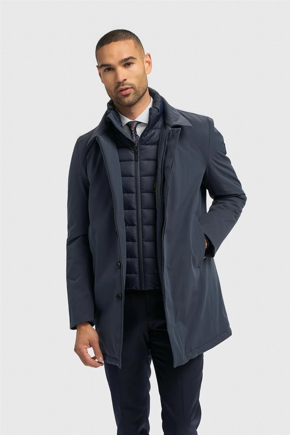 Heston - Abrigo acolchado ligero e informal para hombre