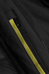 Heston - Abrigo negro acolchado ligero e informal para hombre