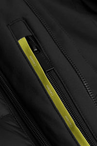Heston - Abrigo negro acolchado ligero e informal para hombre
