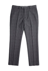 Hobbs - Pantalones grises a cuadros para hombre, estilo vintage retro, elegantes para bodas