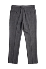 Hobbs - Pantalones grises a cuadros para hombre, estilo vintage retro, elegantes para bodas