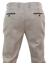 Holanda - Pantalones de cuadros beige para hombre