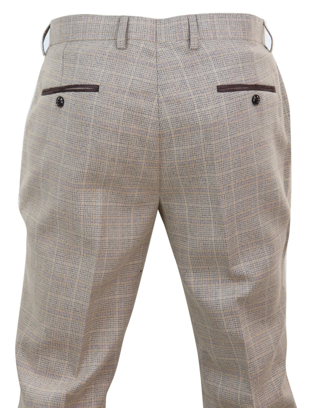 Holanda - Pantalones de cuadros beige para hombre