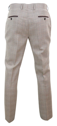 Holanda - Pantalones de cuadros beige para hombre
