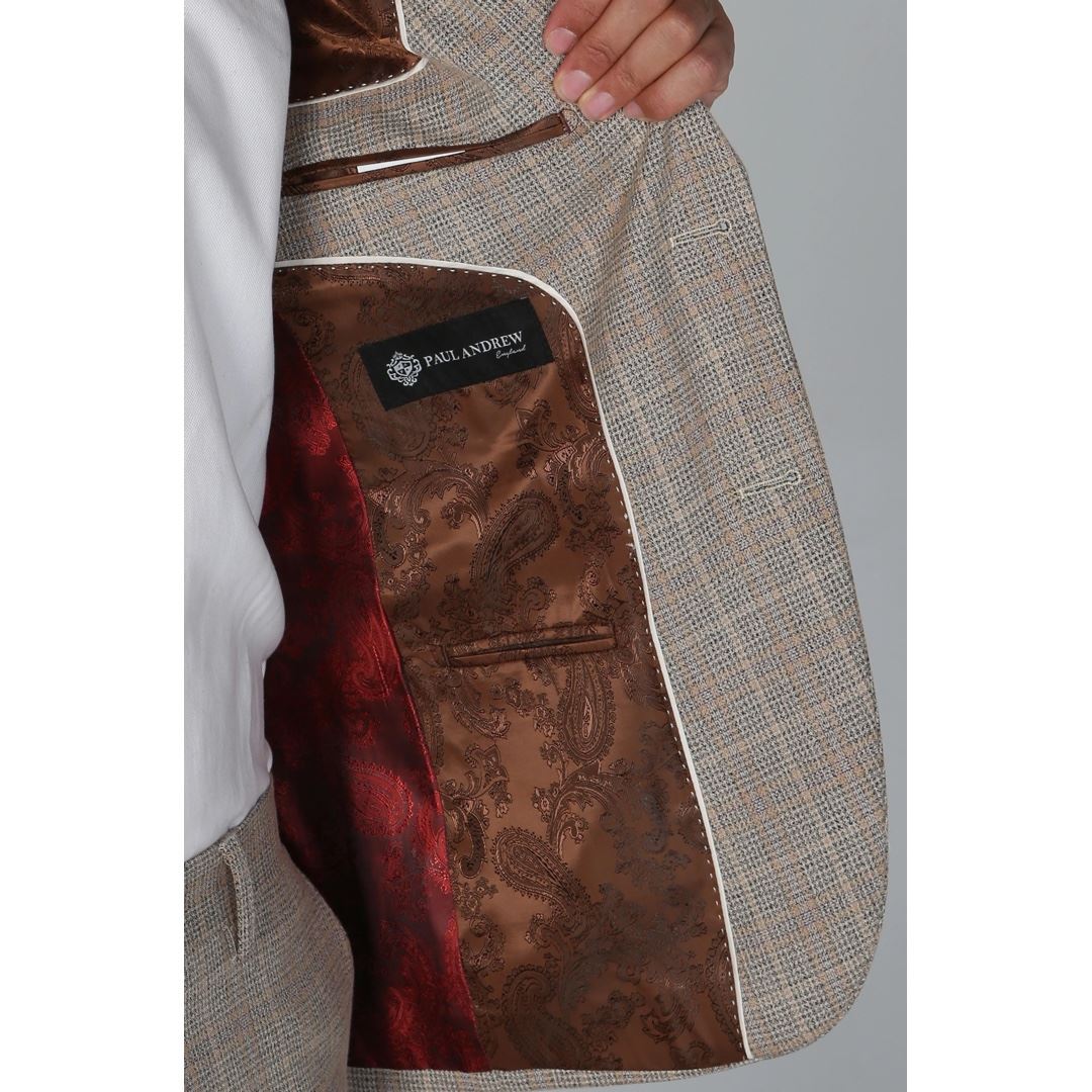 Holland - Blazer de cuadros beige para hombre