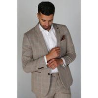 Holland - Blazer de cuadros beige para hombre
