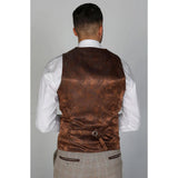 Holanda - Chaleco de cuadros beige para hombre