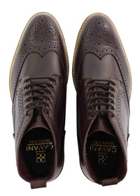 Botines Brogue para hombre color marrón