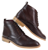 Botines Brogue para hombre color marrón
