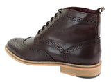 Botines Brogue para hombre color marrón