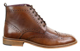 Botines Brogue para hombre color tostado