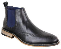 Botines Chelsea sin cordones para hombre, negros o marrones - Cavani Hound