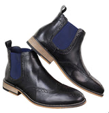 Botines Chelsea sin cordones para hombre, negros o marrones - Cavani Hound