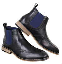 Botines Chelsea sin cordones para hombre, negros o marrones - Cavani Hound