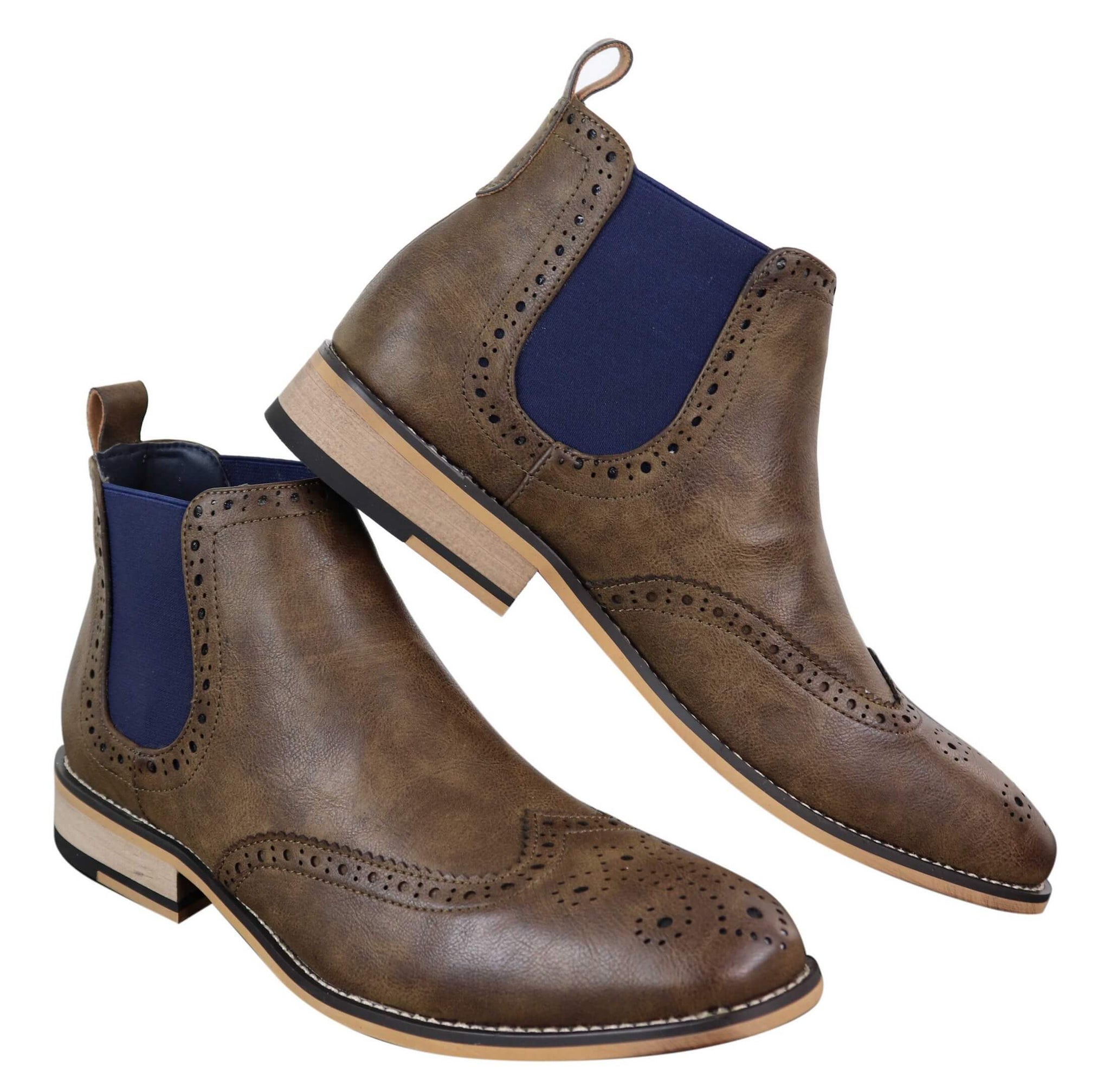 Botines Chelsea sin cordones para hombre, negros o marrones - Cavani Hound