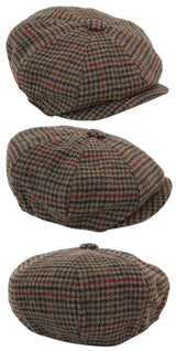Gorra clásica de hombre estilo Newsboy a cuadros