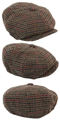 Gorra clásica de hombre estilo Newsboy a cuadros