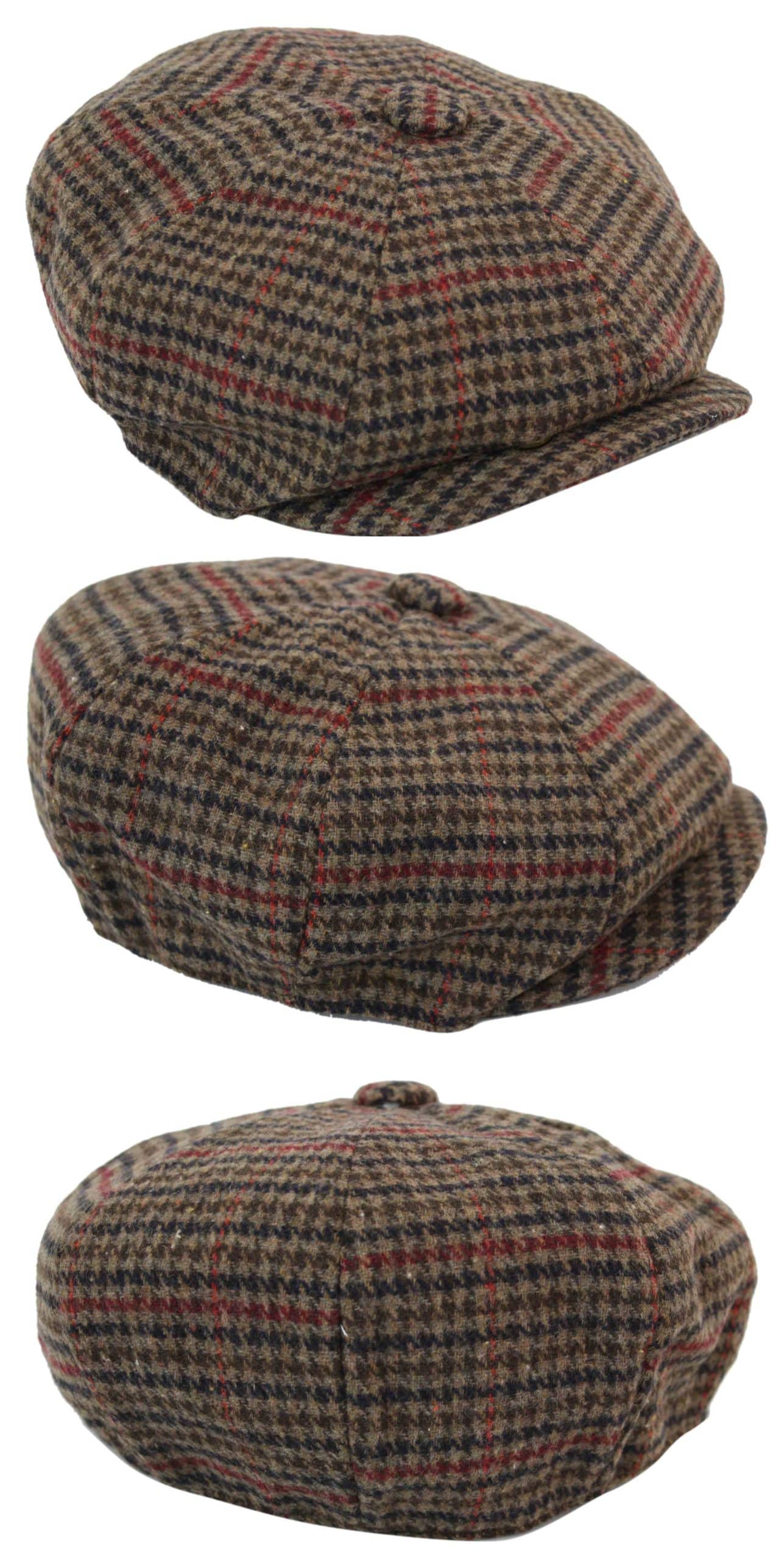Gorra clásica de hombre estilo Newsboy a cuadros