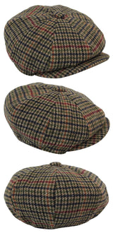 Gorra clásica de hombre estilo Newsboy a cuadros