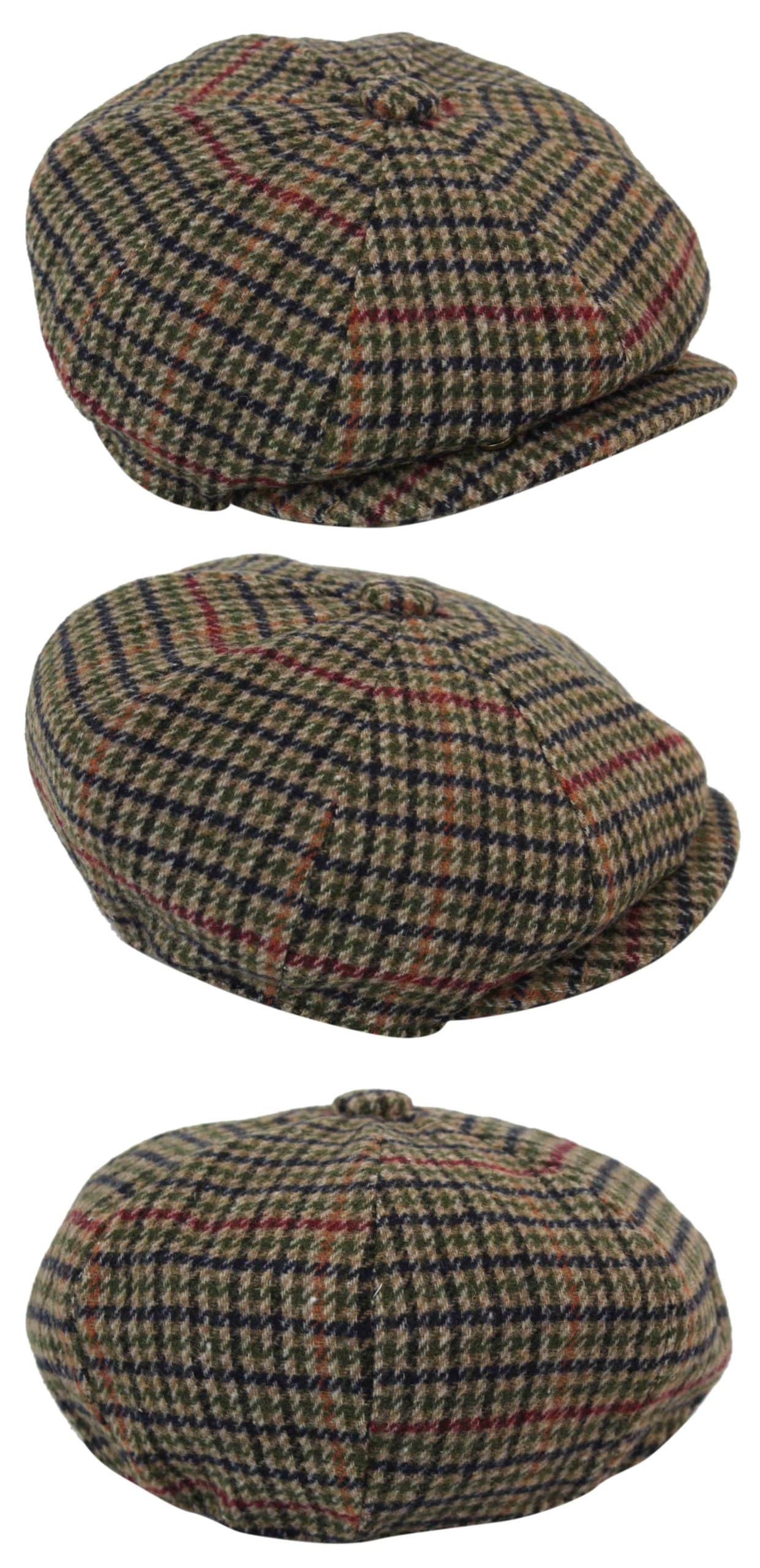 Gorra clásica de hombre estilo Newsboy a cuadros