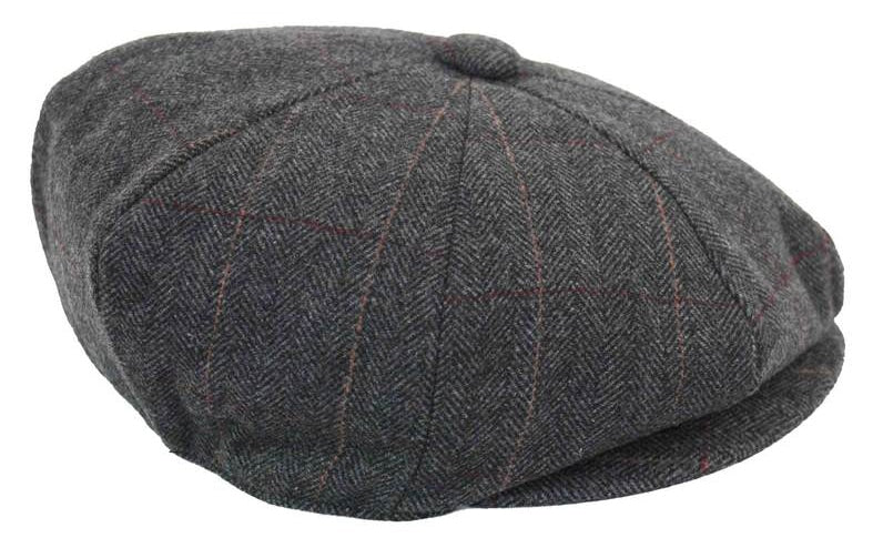 Gorra de hombre estilo Peaky Blinders de tweed a cuadros