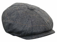 Gorra de hombre estilo Peaky Blinders de tweed a cuadros